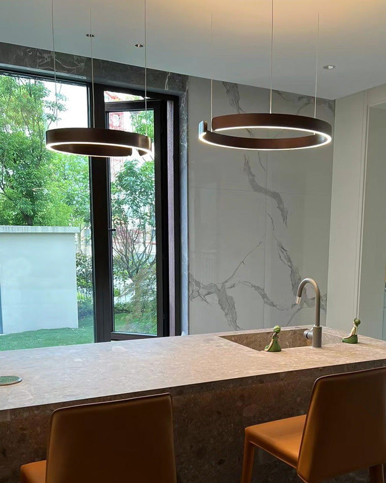 Lustre LED - Anneaux Élégance