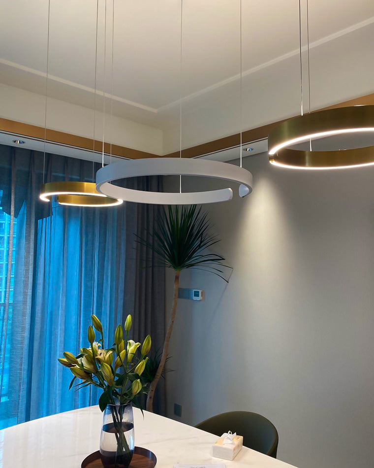 Lustre LED - Anneaux Élégance