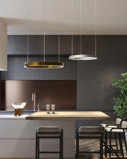Lustre LED - Anneaux Élégance