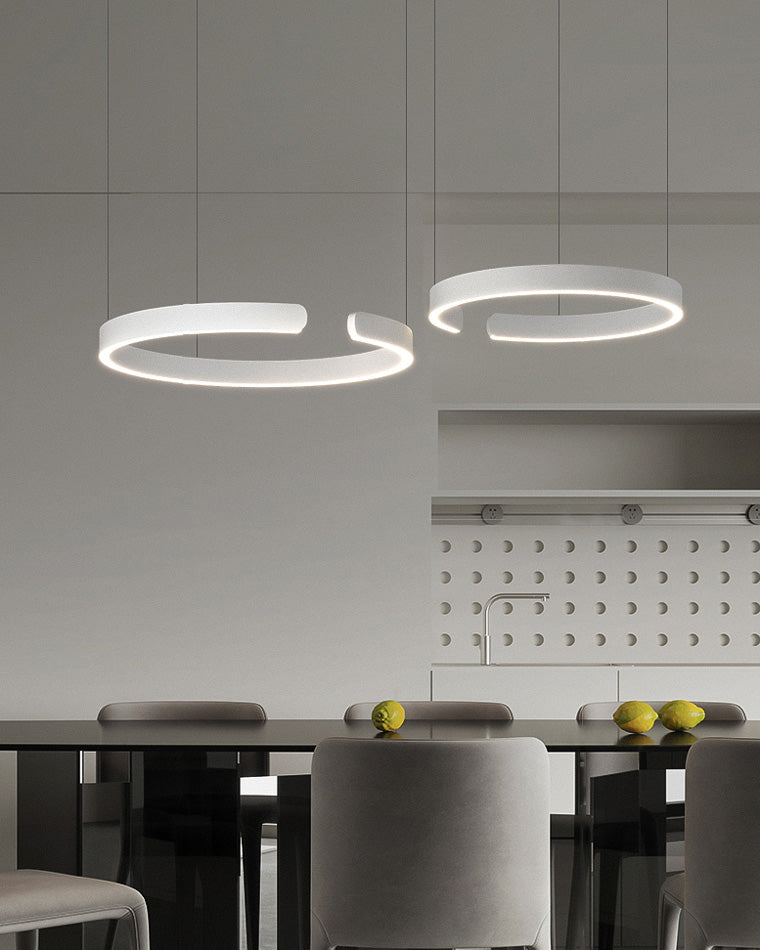 Lustre LED - Anneaux Élégance