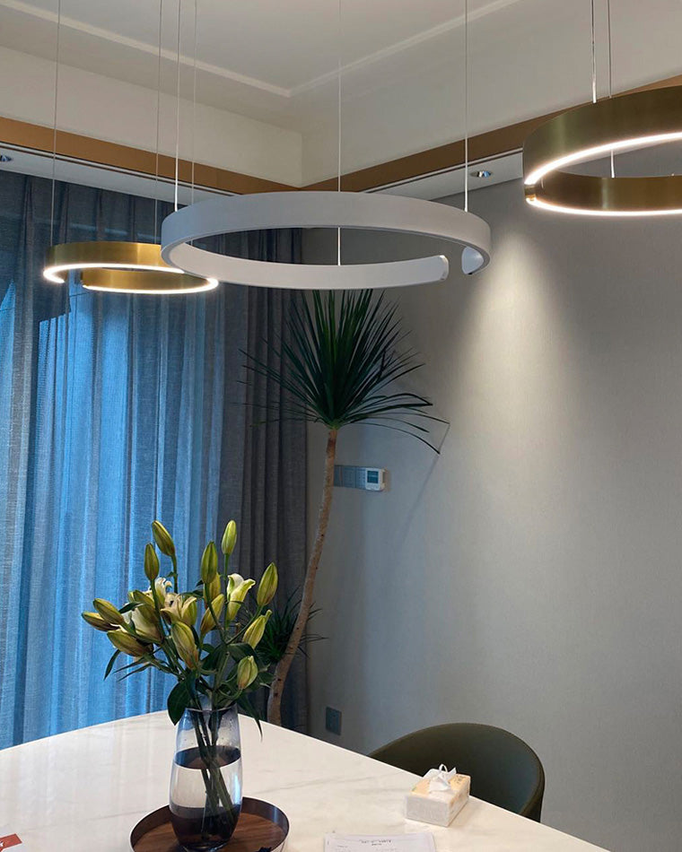 Lustre LED - Anneaux Élégance