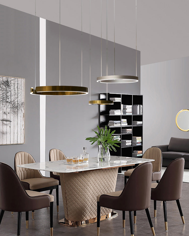 Lustre LED - Anneaux Élégance