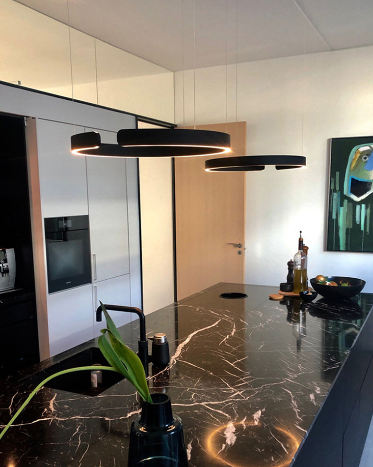 Lustre LED - Anneaux Élégance