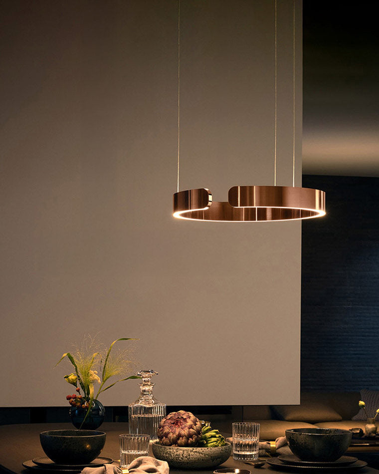 Lustre LED - Anneaux Élégance