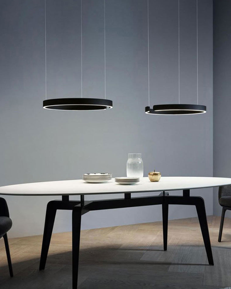 Lustre LED - Anneaux Élégance