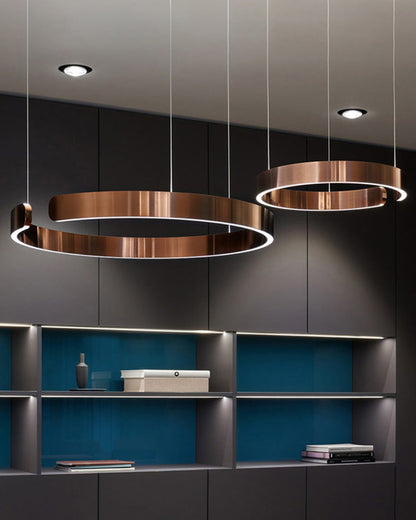 Lustre LED - Anneaux Élégance