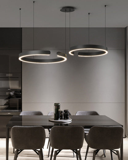 Lustre LED - Anneaux Élégance