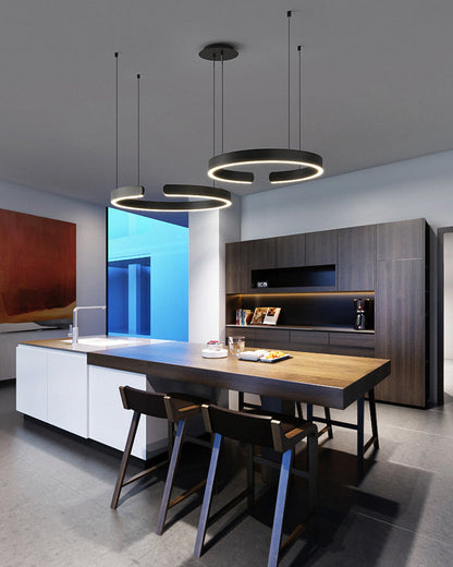 Lustre LED - Anneaux Élégance