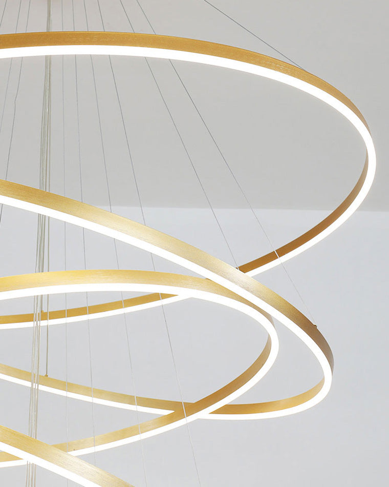 Lustre LED Annulaire - Élégance en Cascade