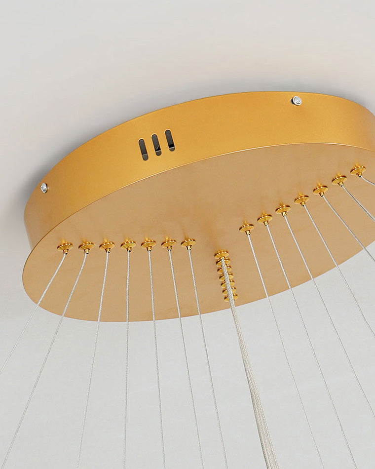 Lustre LED Annulaire - Élégance en Cascade