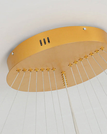 Lustre LED Annulaire - Élégance en Cascade