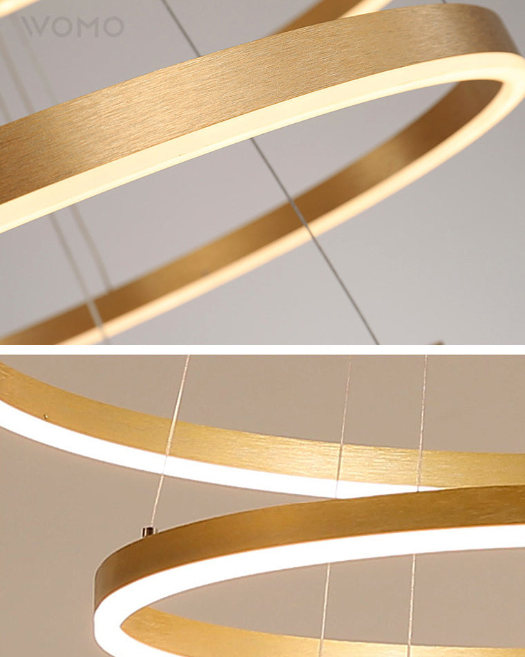 Lustre LED Annulaire - Élégance en Cascade
