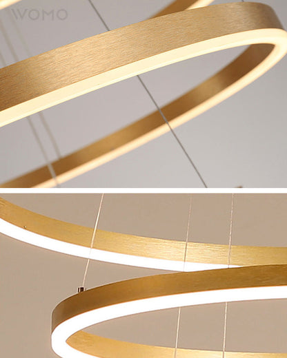 Lustre LED Annulaire - Élégance en Cascade