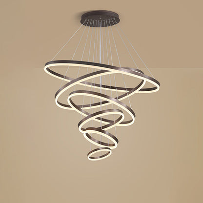 Lustre LED Annulaire - Élégance en Cascade