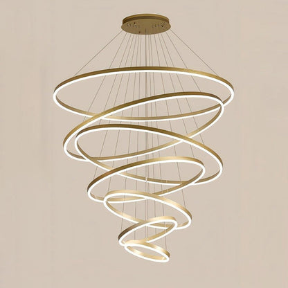 Lustre LED Annulaire - Élégance en Cascade