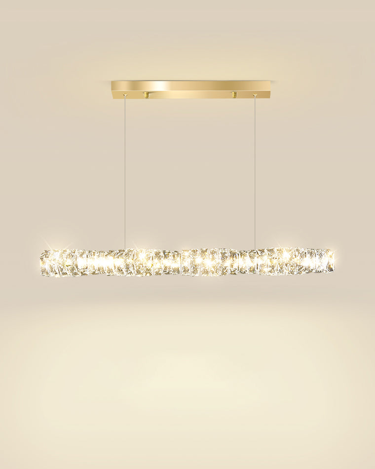 Lustre Linéaire - Cristal Élégance