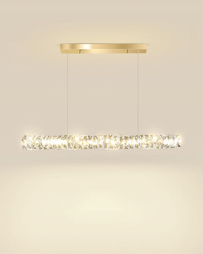 Lustre Linéaire - Cristal Élégance