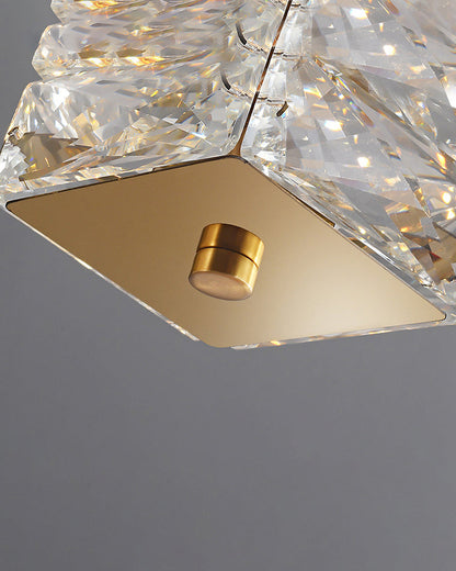 Lustre Linéaire - Cristal Élégance