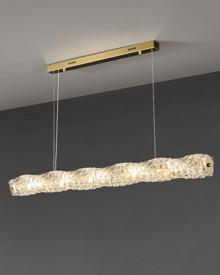 Lustre Linéaire - Cristal Élégance