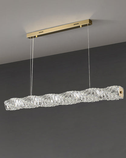 Lustre Linéaire - Cristal Élégance
