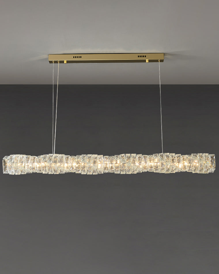 Lustre Linéaire - Cristal Élégance