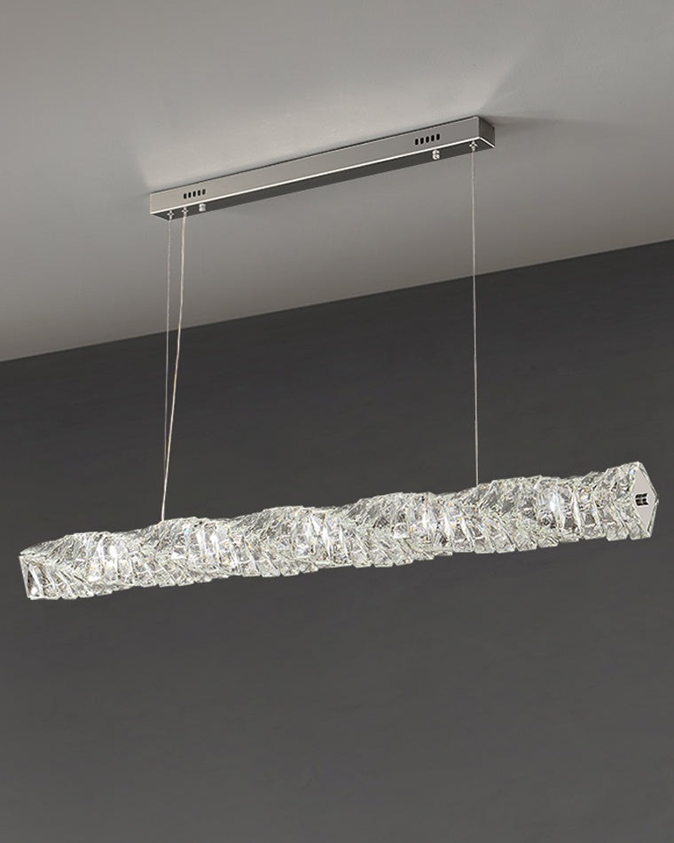Lustre Linéaire - Cristal Élégance
