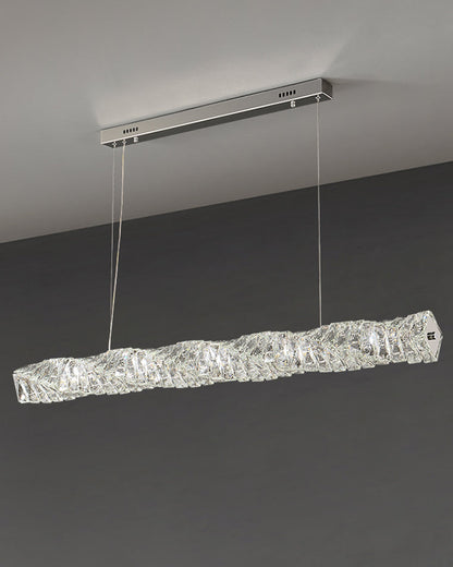 Lustre Linéaire - Cristal Élégance