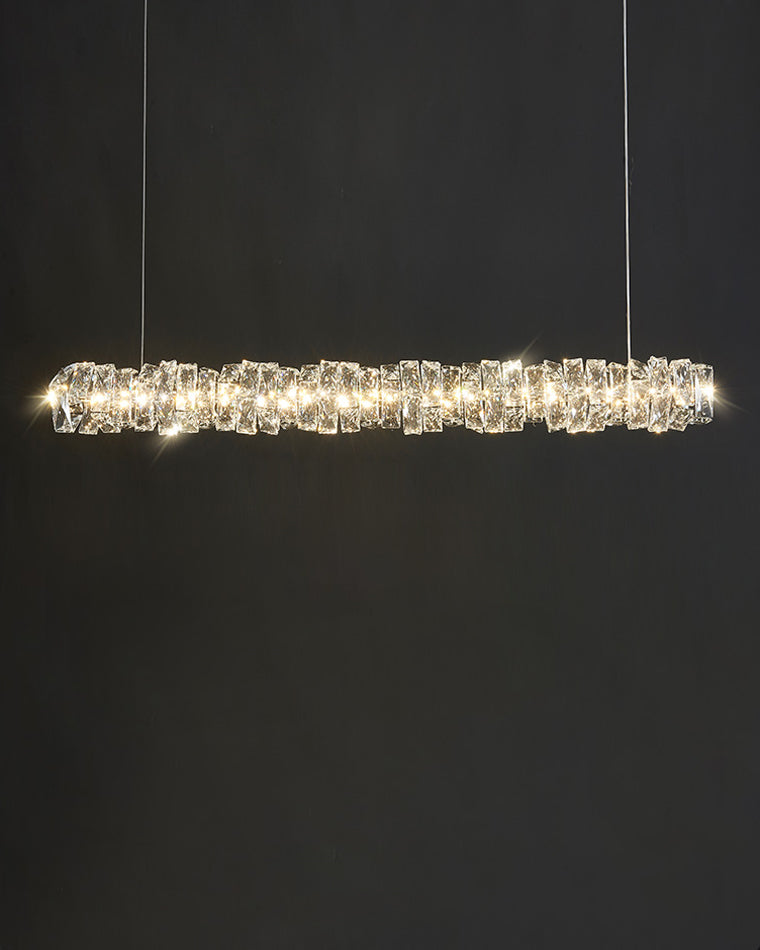 Lustre Linéaire - Cristal Élégance