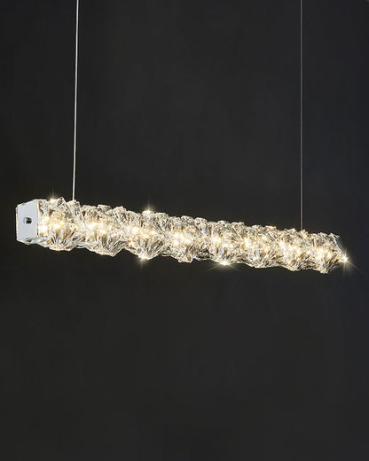 Lustre Linéaire - Cristal Élégance