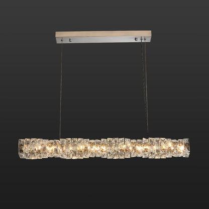 Lustre Linéaire - Cristal Élégance