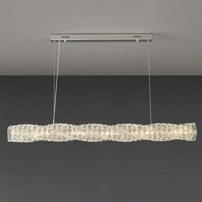 Lustre Linéaire - Cristal Élégance