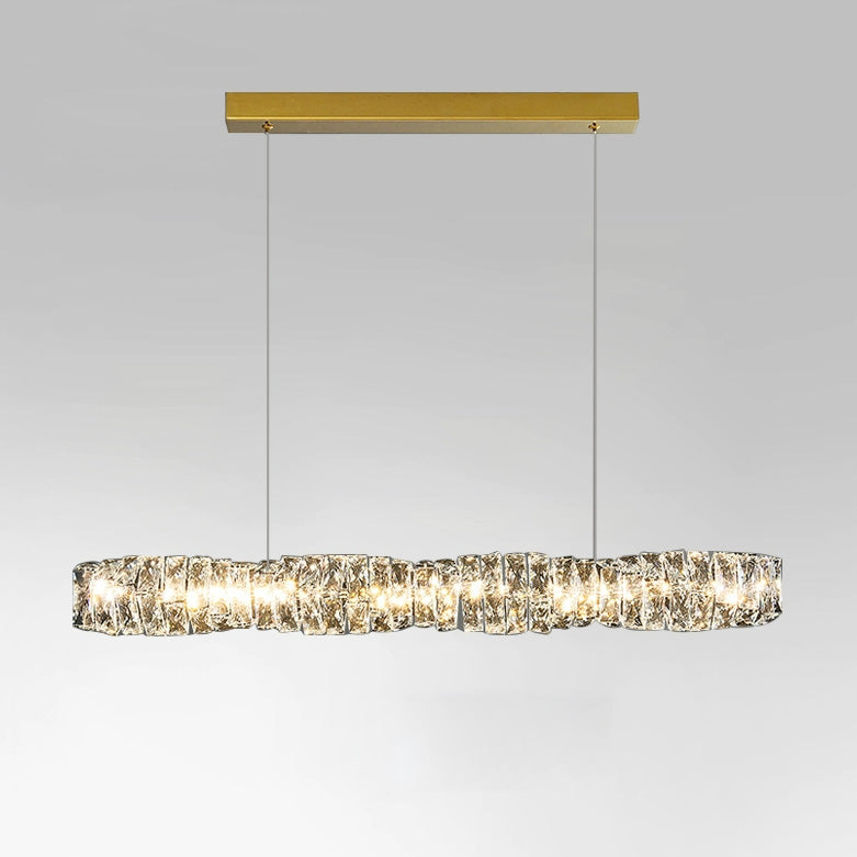 Lustre Linéaire - Cristal Élégance