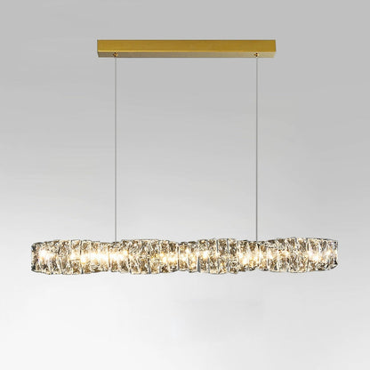 Lustre Linéaire - Cristal Élégance