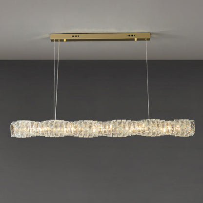 Lustre Linéaire - Cristal Élégance