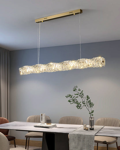 Lustre Linéaire - Cristal Élégance
