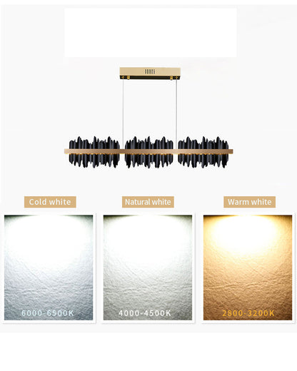 Lustre Linéaire Iceberg Noir et Doré