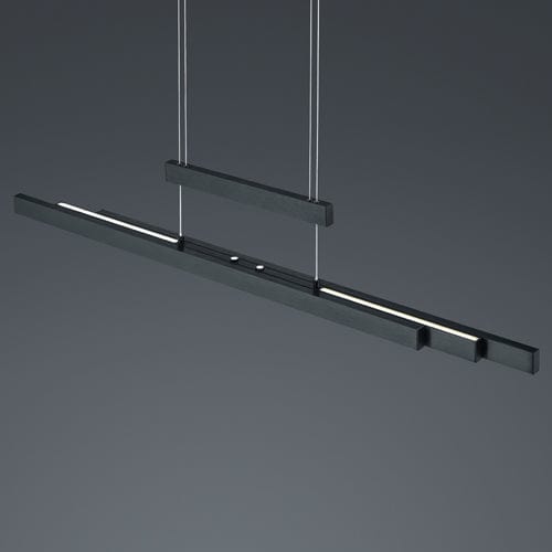 Lustre Linéaire Suspendu Noir Industriel