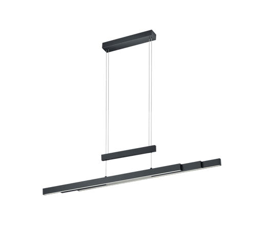 Lustre Linéaire Suspendu Noir Industriel