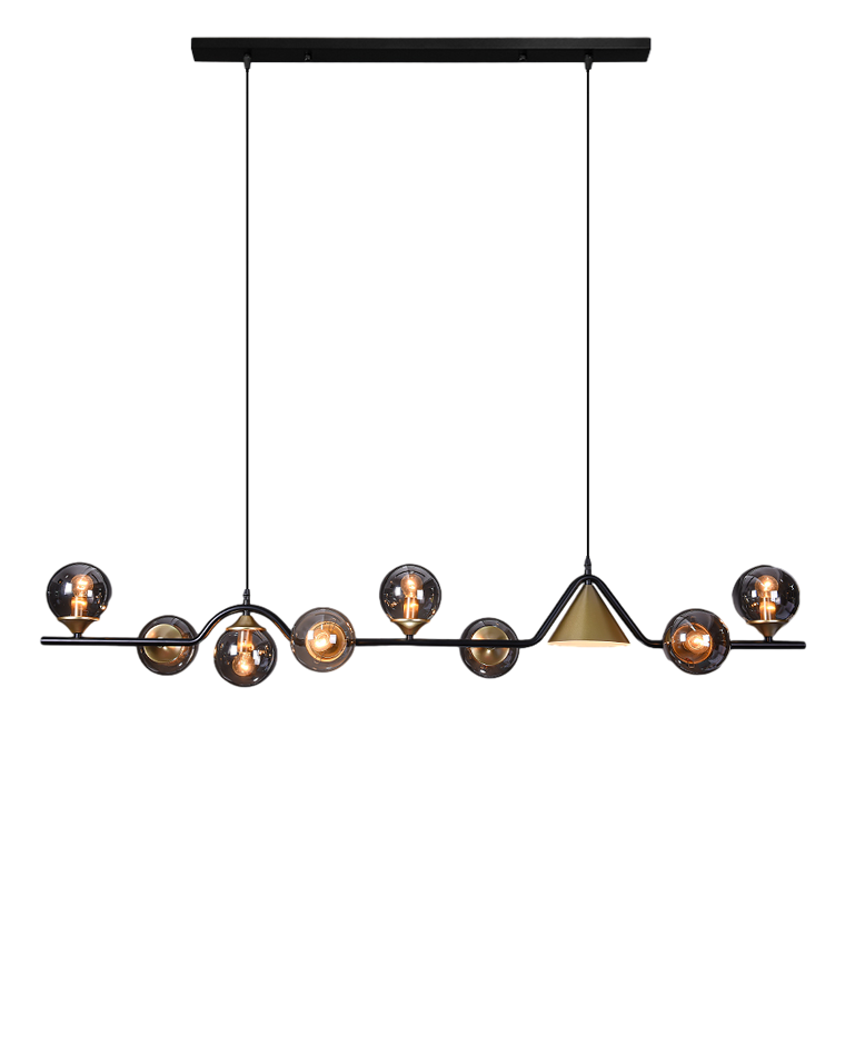 Lustre Linéaire en Globe de Verre