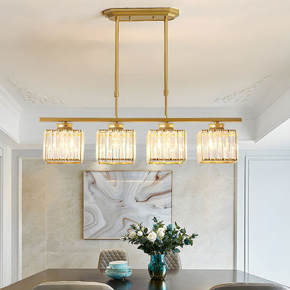 Lustre Minimaliste en Verre - Cristal Ajustable