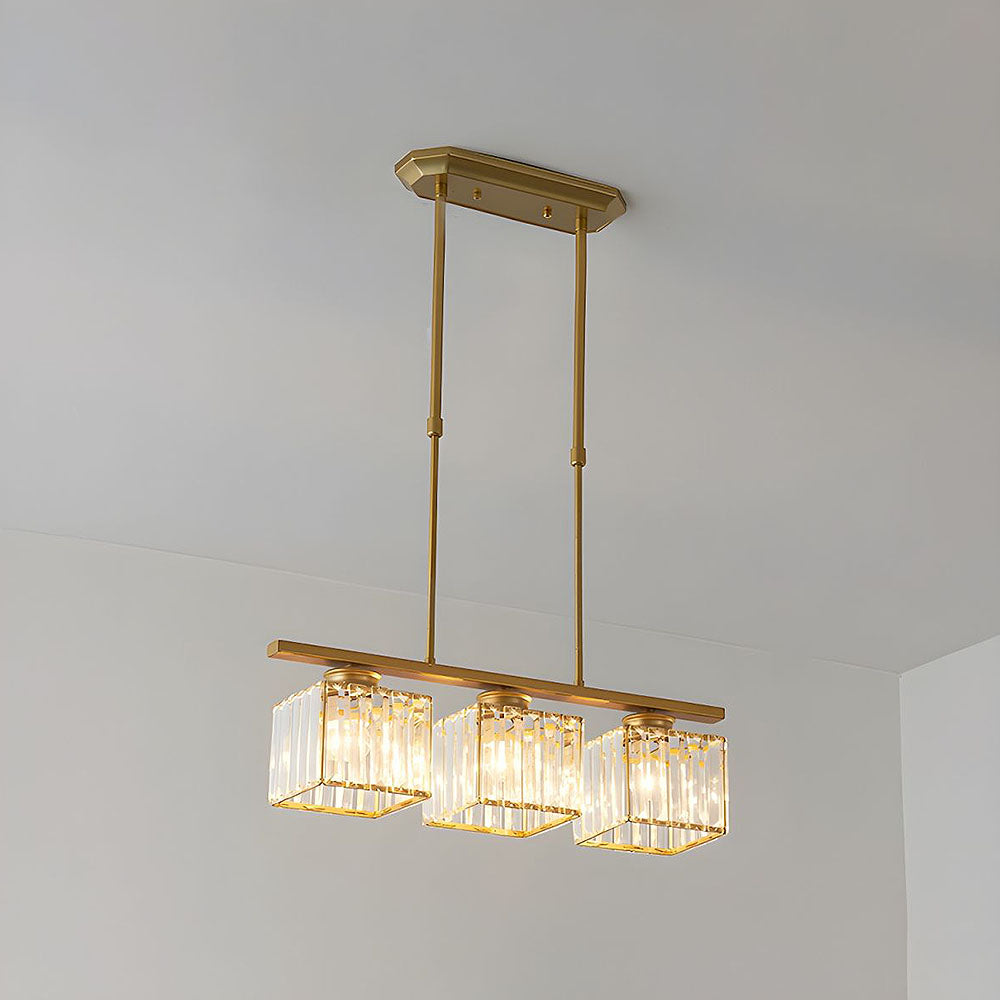Lustre Minimaliste en Verre - Cristal Ajustable