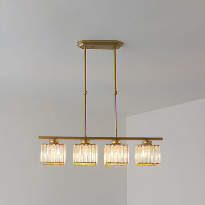 Lustre Minimaliste en Verre - Cristal Ajustable