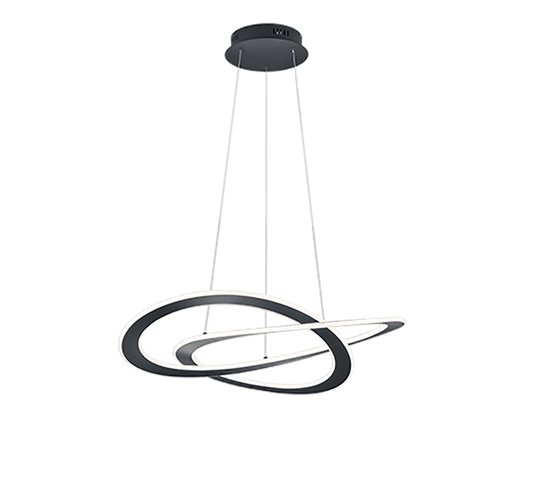 Lustre Noir Moderne LED