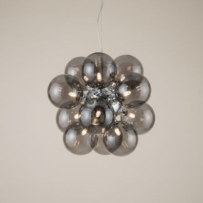 Lustre Noir Suspendu Boule De Verre