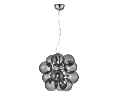 Lustre Noir Suspendu Boule De Verre