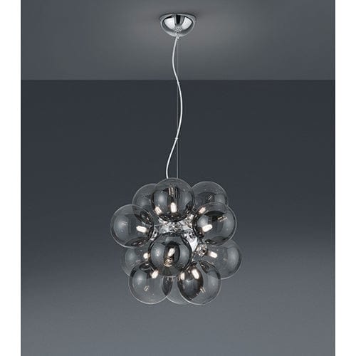 Lustre Noir Suspendu Boule De Verre