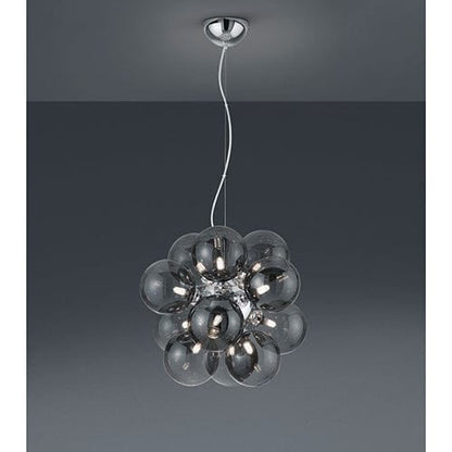 Lustre Noir Suspendu Boule De Verre