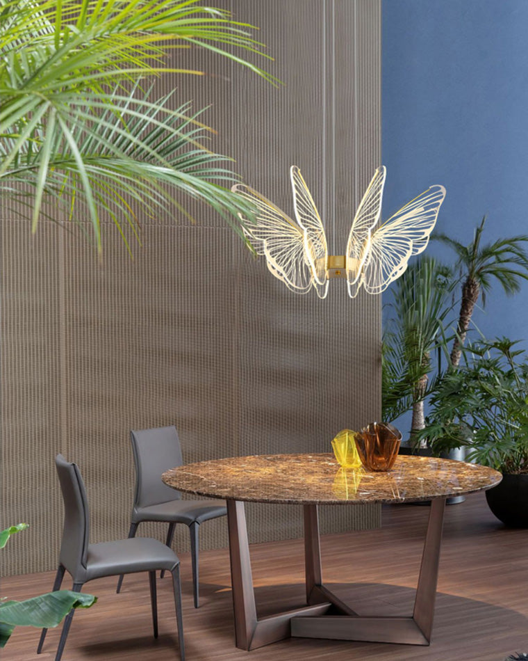 Lustre Papillon Transparent