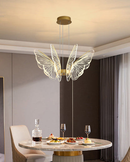 Lustre Papillon Transparent