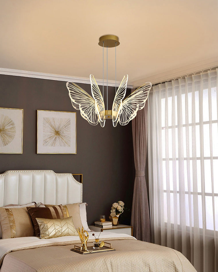Lustre Papillon Transparent